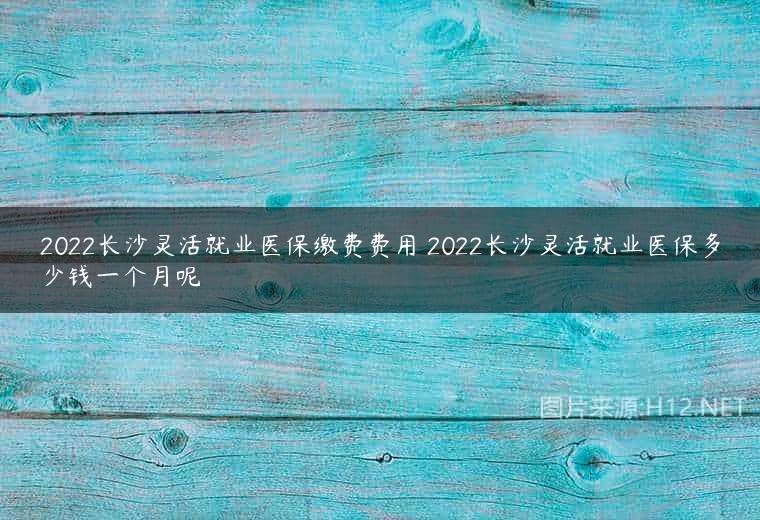 2022长沙灵活就业医保缴费费用 2022长沙灵活就业医保多少钱一个月呢