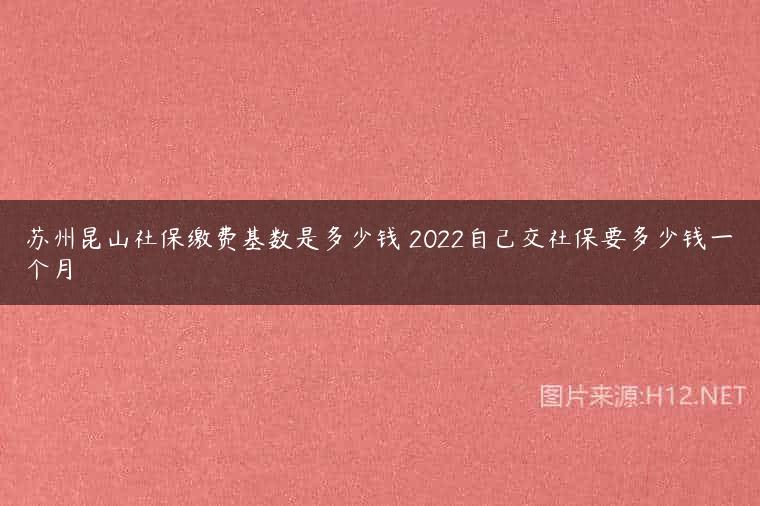 苏州昆山社保缴费基数是多少钱 2022自己交社保要多少钱一个月