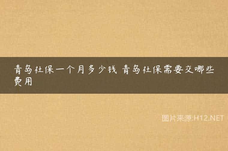青岛社保一个月多少钱 青岛社保需要交哪些费用