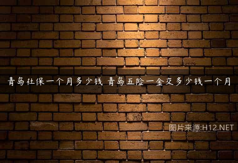 青岛社保一个月多少钱 青岛五险一金交多少钱一个月