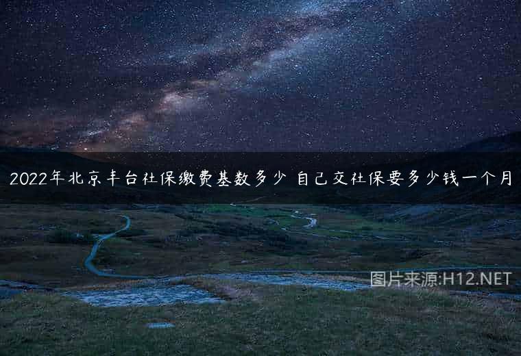 2022年北京丰台社保缴费基数多少 自己交社保要多少钱一个月