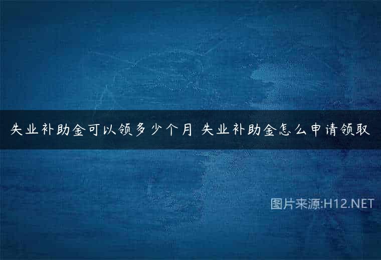 失业补助金可以领多少个月 失业补助金怎么申请领取
