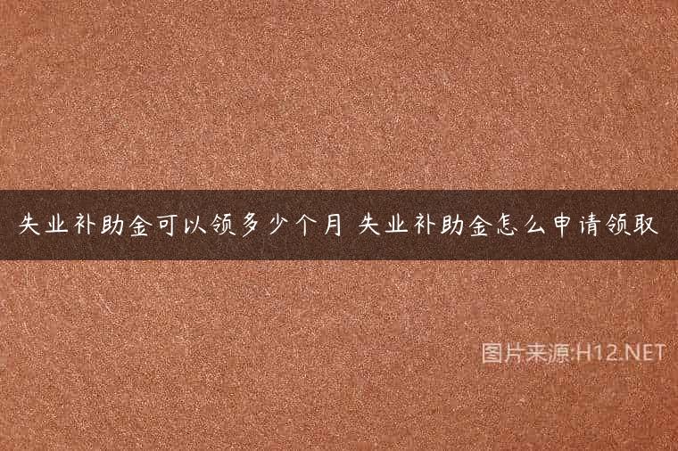 失业补助金可以领多少个月 失业补助金怎么申请领取