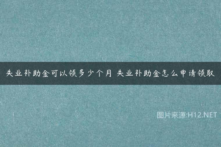 失业补助金可以领多少个月 失业补助金怎么申请领取