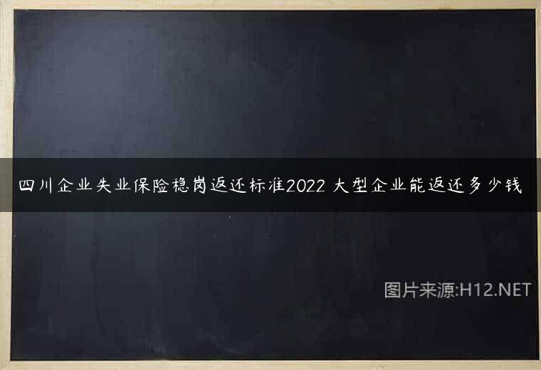 四川企业失业保险稳岗返还标准2022 大型企业能返还多少钱