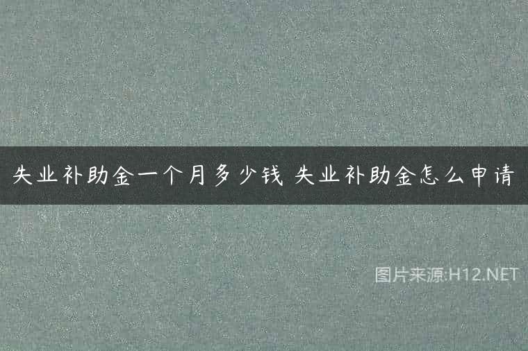 失业补助金一个月多少钱 失业补助金怎么申请