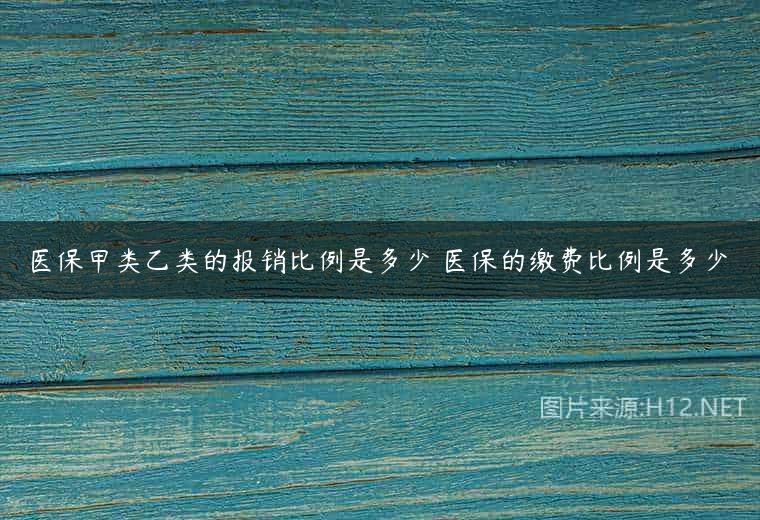 医保甲类乙类的报销比例是多少 医保的缴费比例是多少