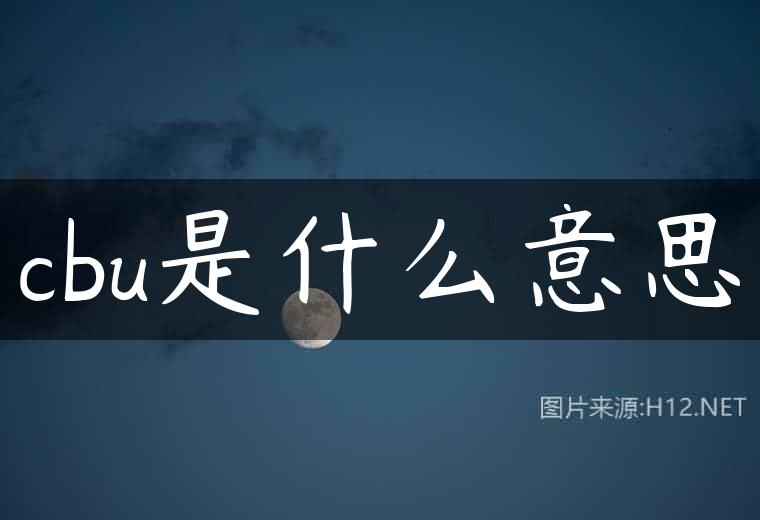 cbu是什么意思