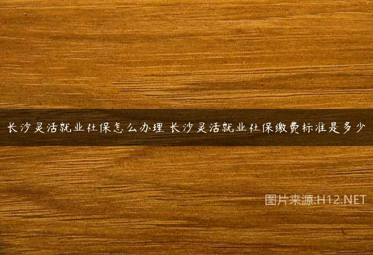 长沙灵活就业社保怎么办理 长沙灵活就业社保缴费标准是多少