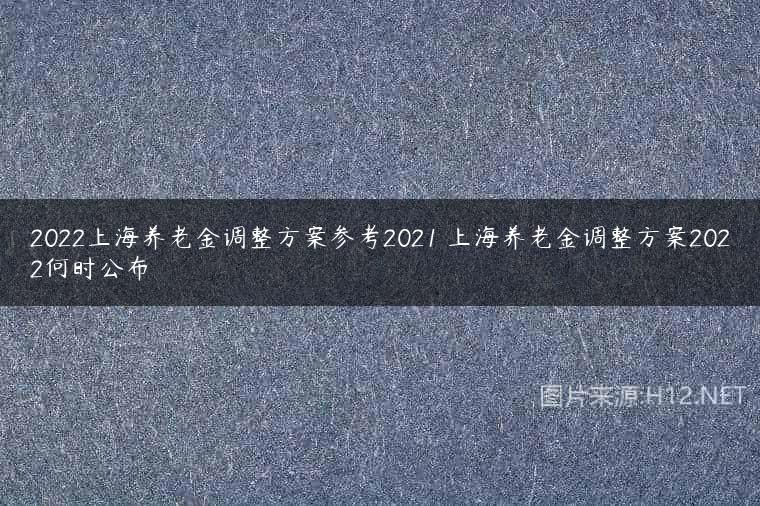 2022上海养老金调整方案参考2021 上海养老金调整方案2022何时公布