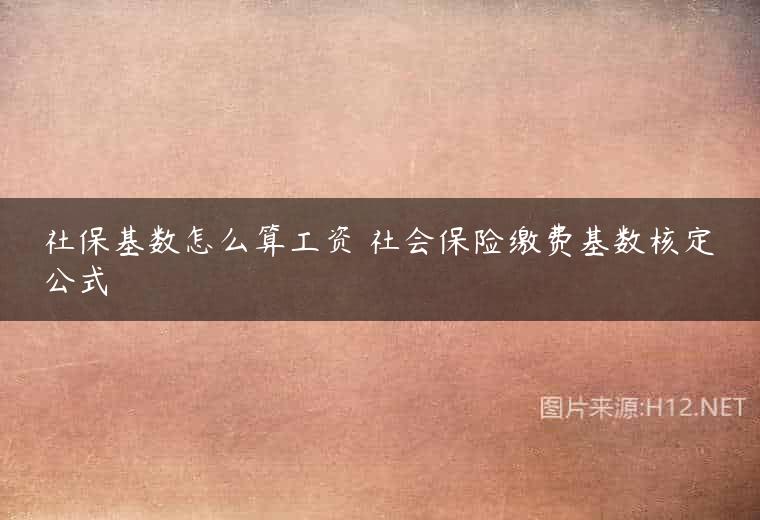 社保基数怎么算工资 社会保险缴费基数核定公式