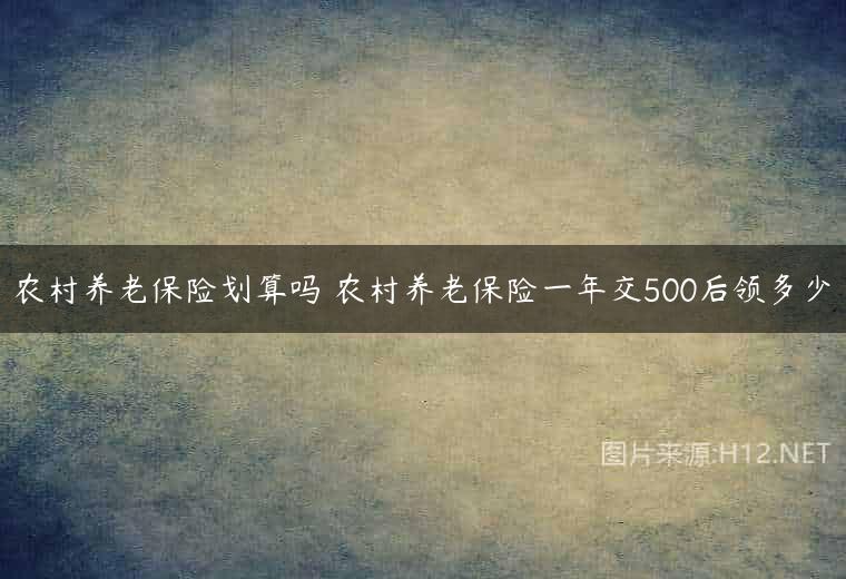 农村养老保险划算吗 农村养老保险一年交500后领多少