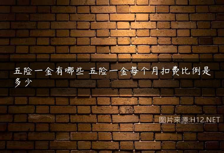 五险一金有哪些 五险一金每个月扣费比例是多少