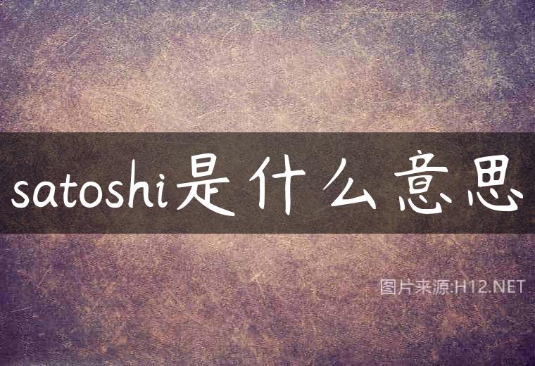 satoshi是什么意思