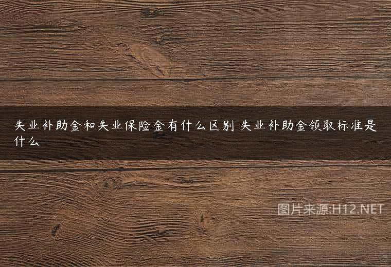 失业补助金和失业保险金有什么区别 失业补助金领取标准是什么