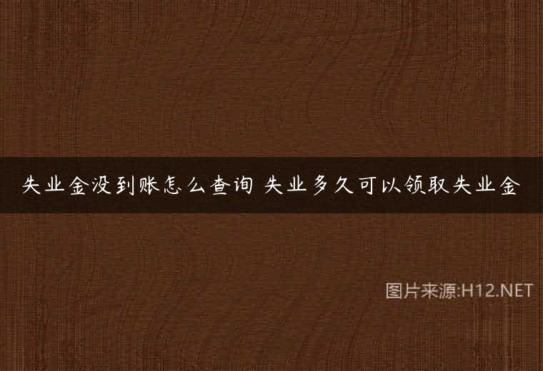 失业金没到账怎么查询 失业多久可以领取失业金
