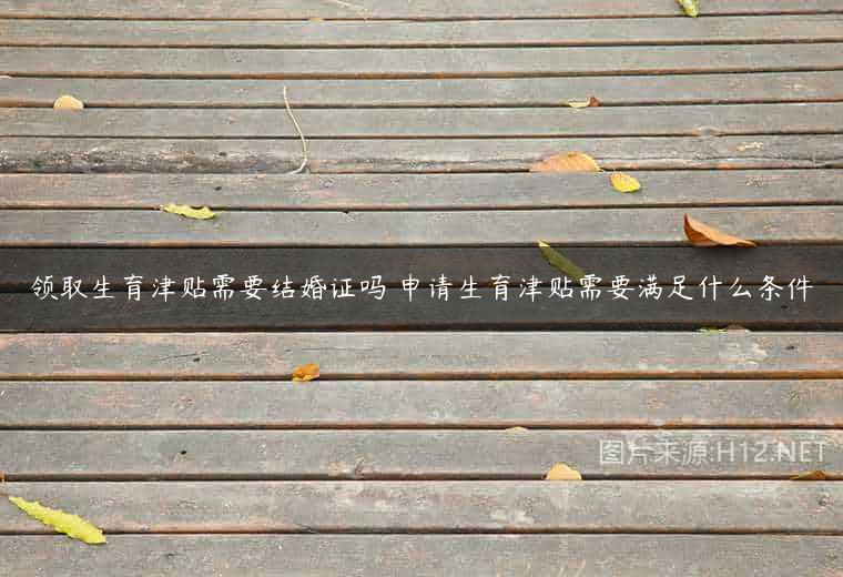 领取生育津贴需要结婚证吗 申请生育津贴需要满足什么条件