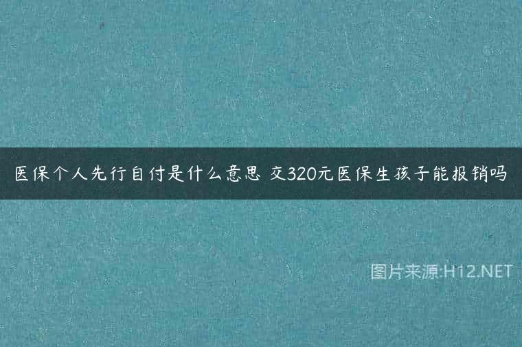 医保个人先行自付是什么意思 交320元医保生孩子能报销吗