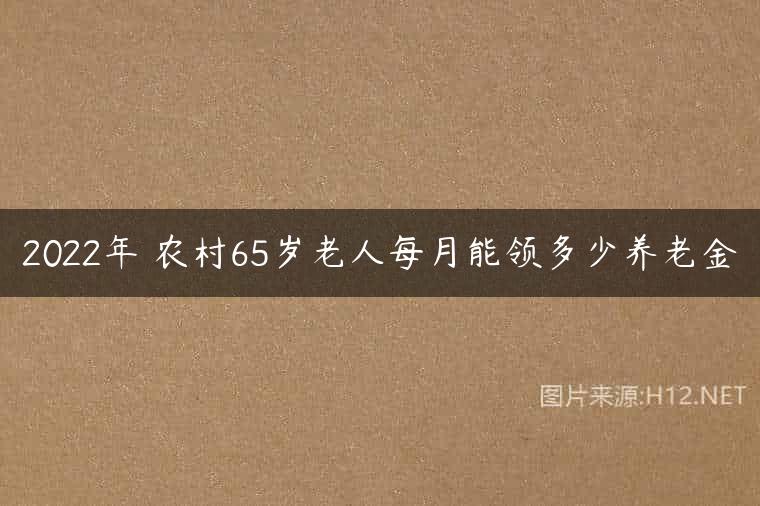 2022年 农村65岁老人每月能领多少养老金