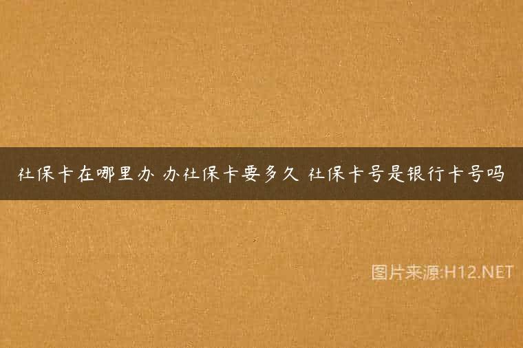 社保卡在哪里办 办社保卡要多久 社保卡号是银行卡号吗