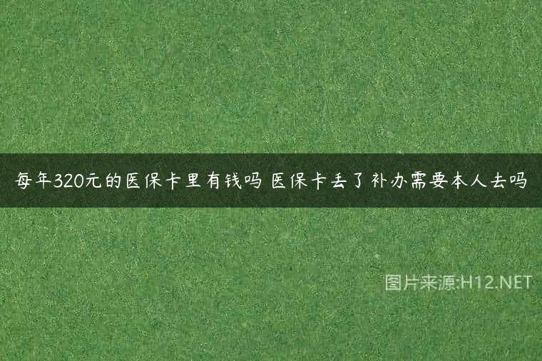 每年320元的医保卡里有钱吗 医保卡丢了补办需要本人去吗