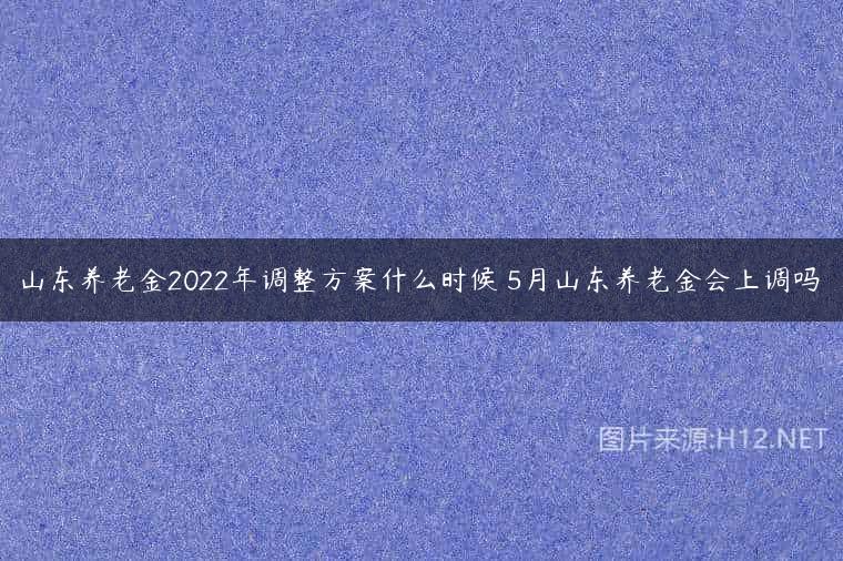 山东养老金2022年调整方案什么时候 5月山东养老金会上调吗