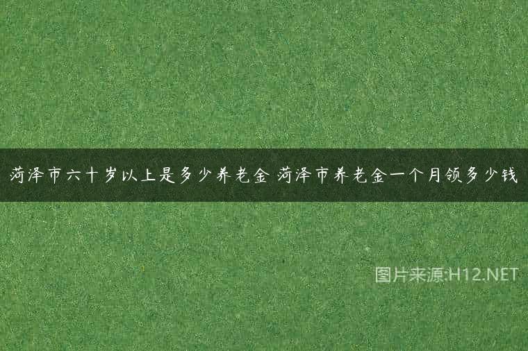 菏泽市六十岁以上是多少养老金 菏泽市养老金一个月领多少钱