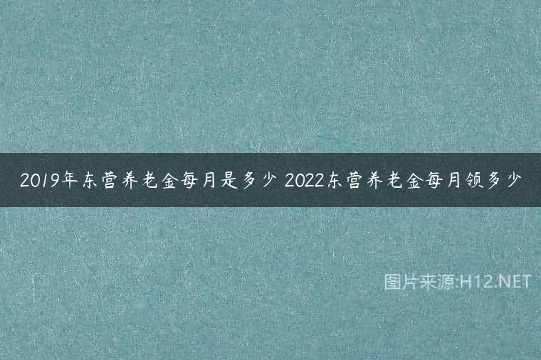 2019年东营养老金每月是多少 2022东营养老金每月领多少