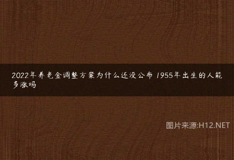 2022年养老金调整方案为什么还没公布 1955年出生的人能多涨吗