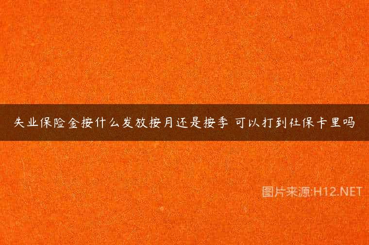 失业保险金按什么发放按月还是按季 可以打到社保卡里吗