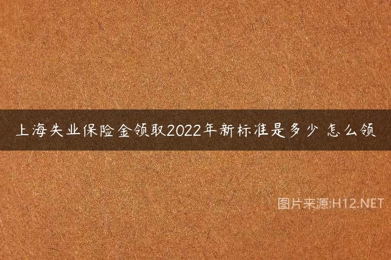 上海失业保险金领取2022年新标准是多少 怎么领
