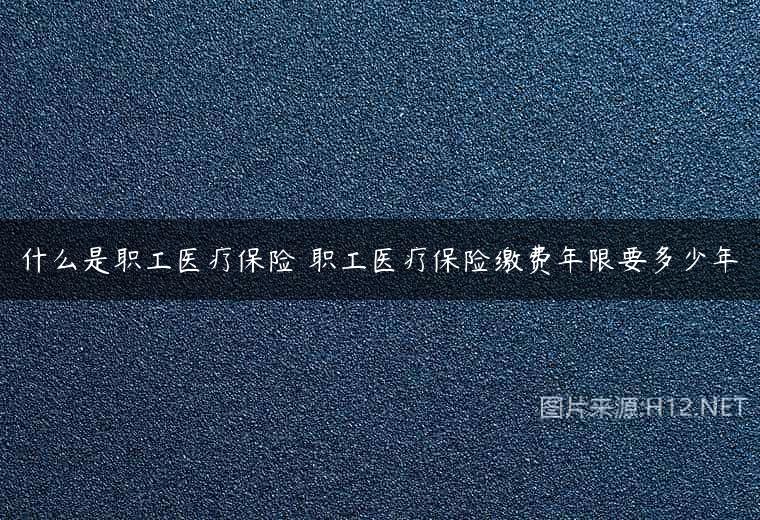 什么是职工医疗保险 职工医疗保险缴费年限要多少年