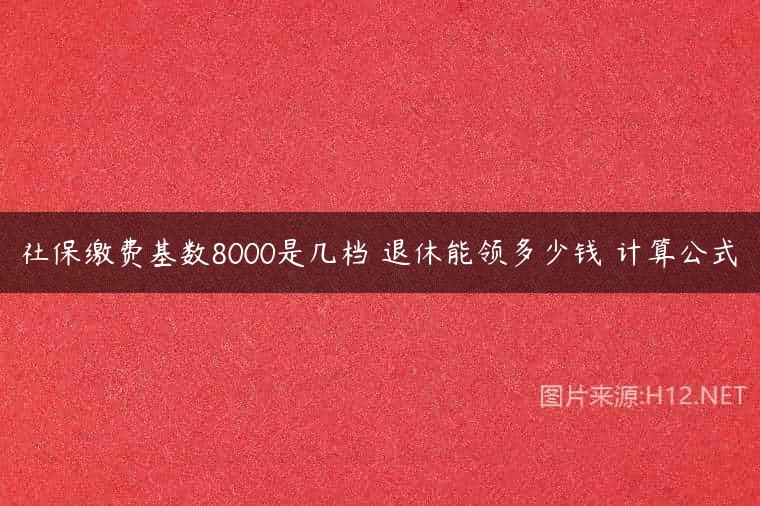 社保缴费基数8000是几档 退休能领多少钱 计算公式