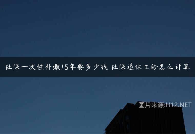 社保一次性补缴15年要多少钱 社保退休工龄怎么计算