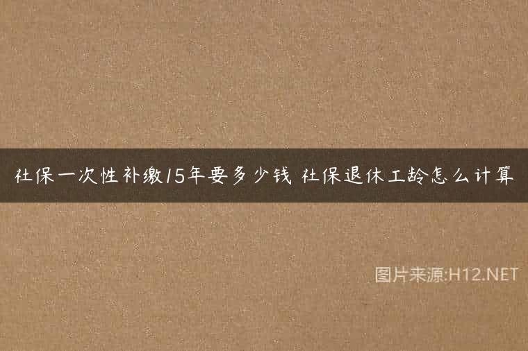社保一次性补缴15年要多少钱 社保退休工龄怎么计算