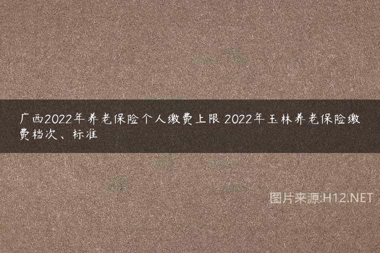 广西2022年养老保险个人缴费上限 2022年玉林养老保险缴费档次、标准