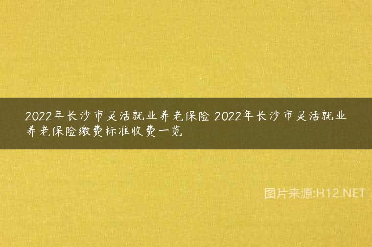2022年长沙市灵活就业养老保险 2022年长沙市灵活就业养老保险缴费标准收费一览