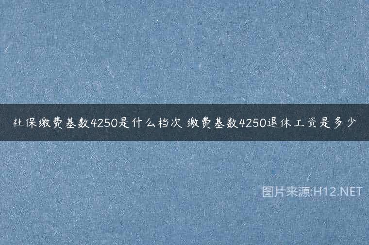社保缴费基数4250是什么档次 缴费基数4250退休工资是多少