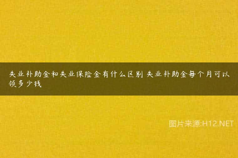 失业补助金和失业保险金有什么区别 失业补助金每个月可以领多少钱