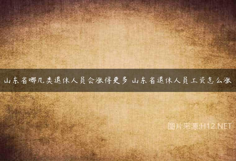 山东省哪几类退休人员会涨得更多 山东省退休人员工资怎么涨