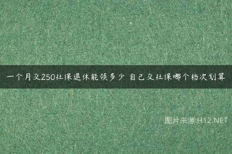 一个月交250社保退休能领多少 自己交社保哪个档次划算