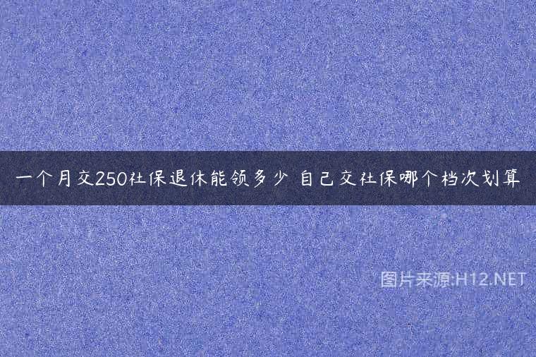 一个月交250社保退休能领多少 自己交社保哪个档次划算