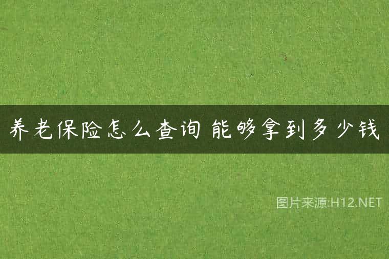 养老保险怎么查询 能够拿到多少钱