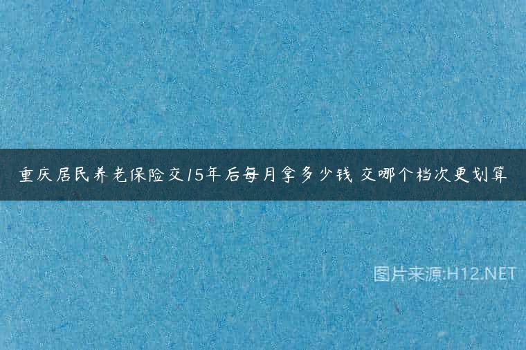重庆居民养老保险交15年后每月拿多少钱 交哪个档次更划算