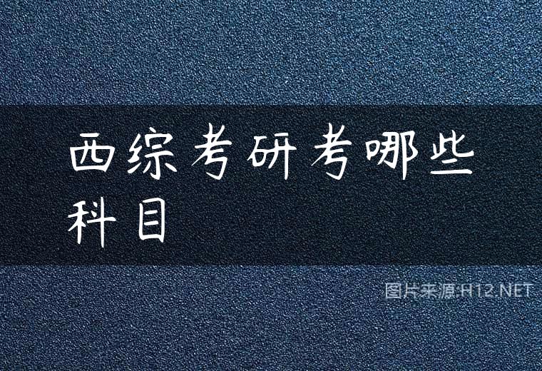 西综考研考哪些科目