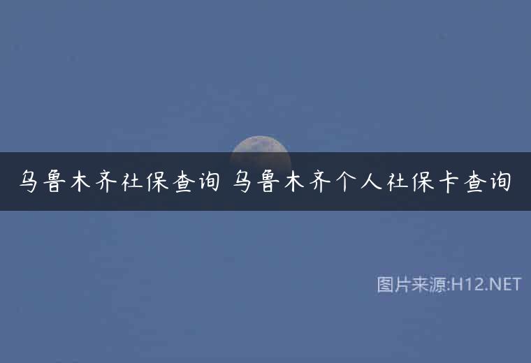 乌鲁木齐社保查询 乌鲁木齐个人社保卡查询