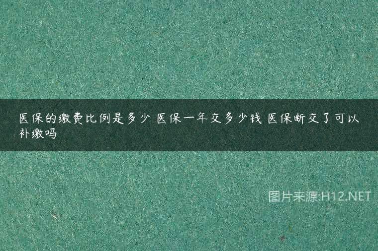 医保的缴费比例是多少 医保一年交多少钱 医保断交了可以补缴吗