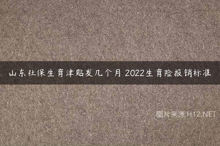 山东社保生育津贴发几个月 2022生育险报销标准
