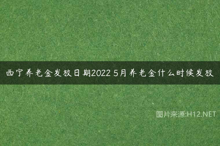 西宁养老金发放日期2022 5月养老金什么时候发放