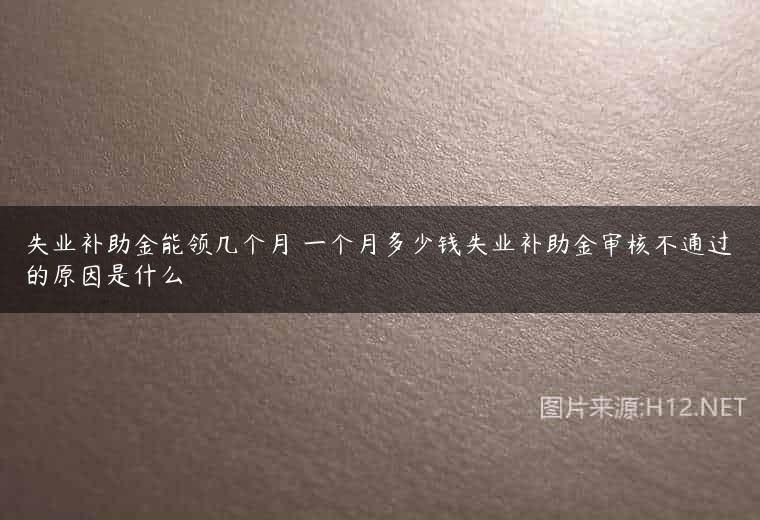 失业补助金能领几个月 一个月多少钱失业补助金审核不通过的原因是什么